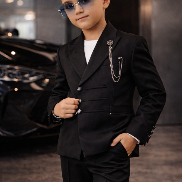 Trespasse preto 3 botões