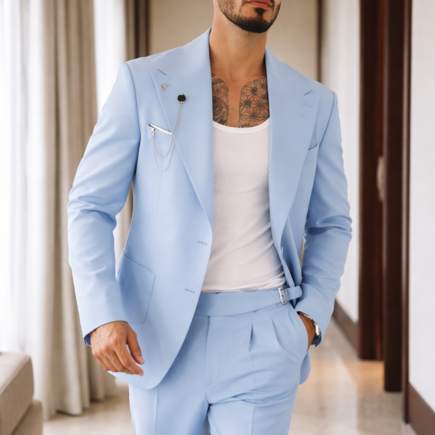 Fato Roma azul bebe