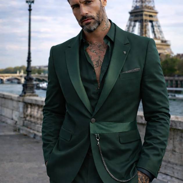 FATO VERDE SATIN DETAIL
