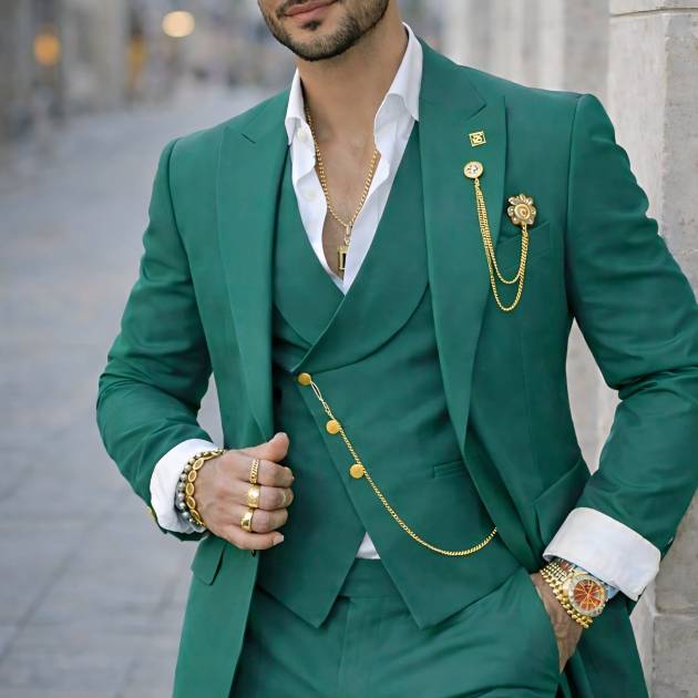 FATO C/COLETE VERDE ESMERALDA