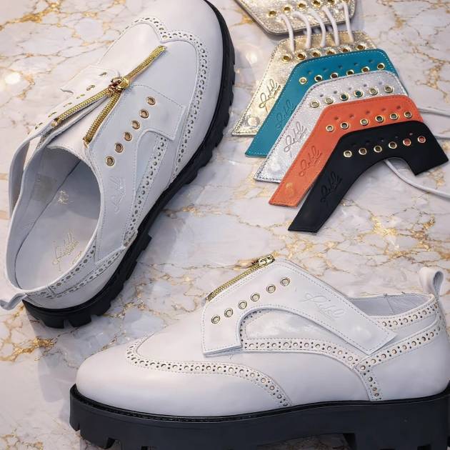 Sapato oxford moderno bicolor