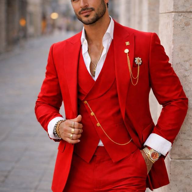 Fato Vermelho c/Colete