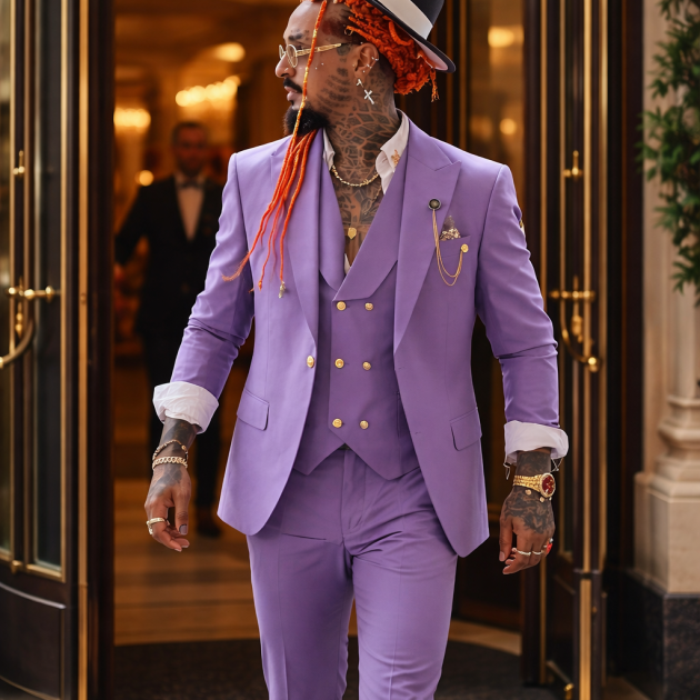 Fato lilás C/colete